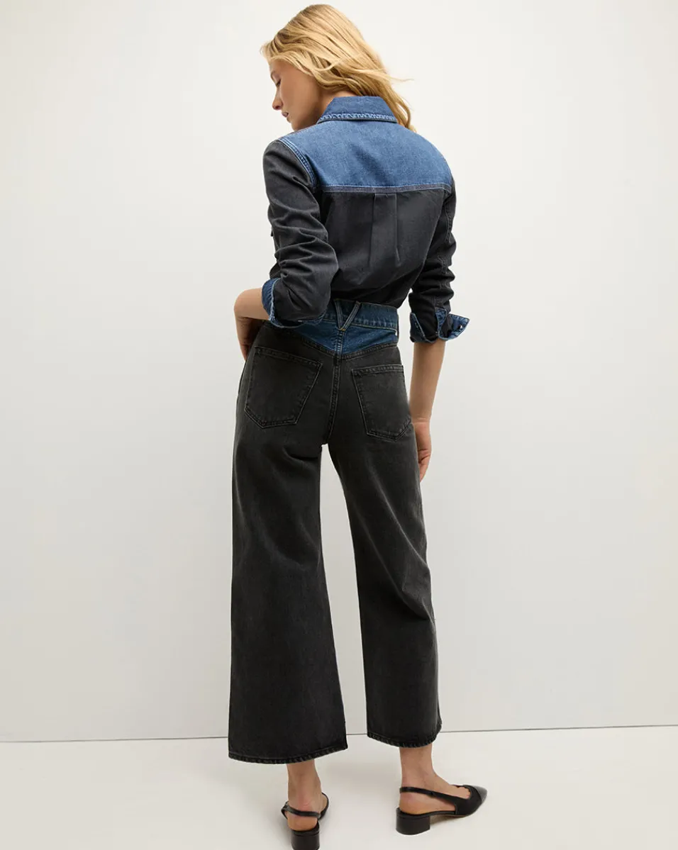 Noah Shirt Colorblock in Blue Star Colorblock>Veronica Beard Online