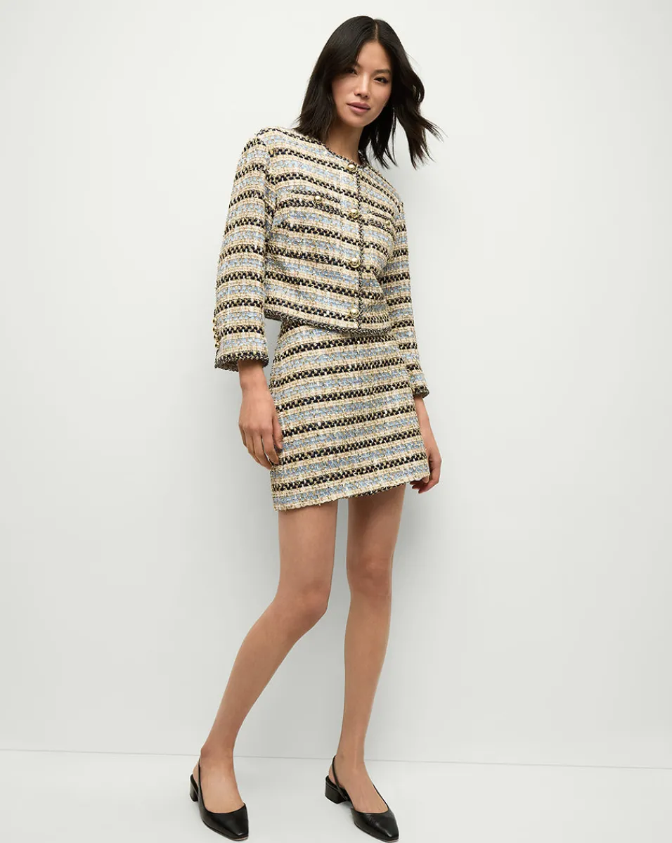 Ohemia Metallic Tweed Skirt in>Veronica Beard Sale