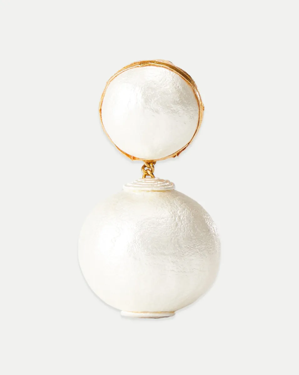 Pearl 2 Drop Earring | Post Backing in>Veronica Beard Hot