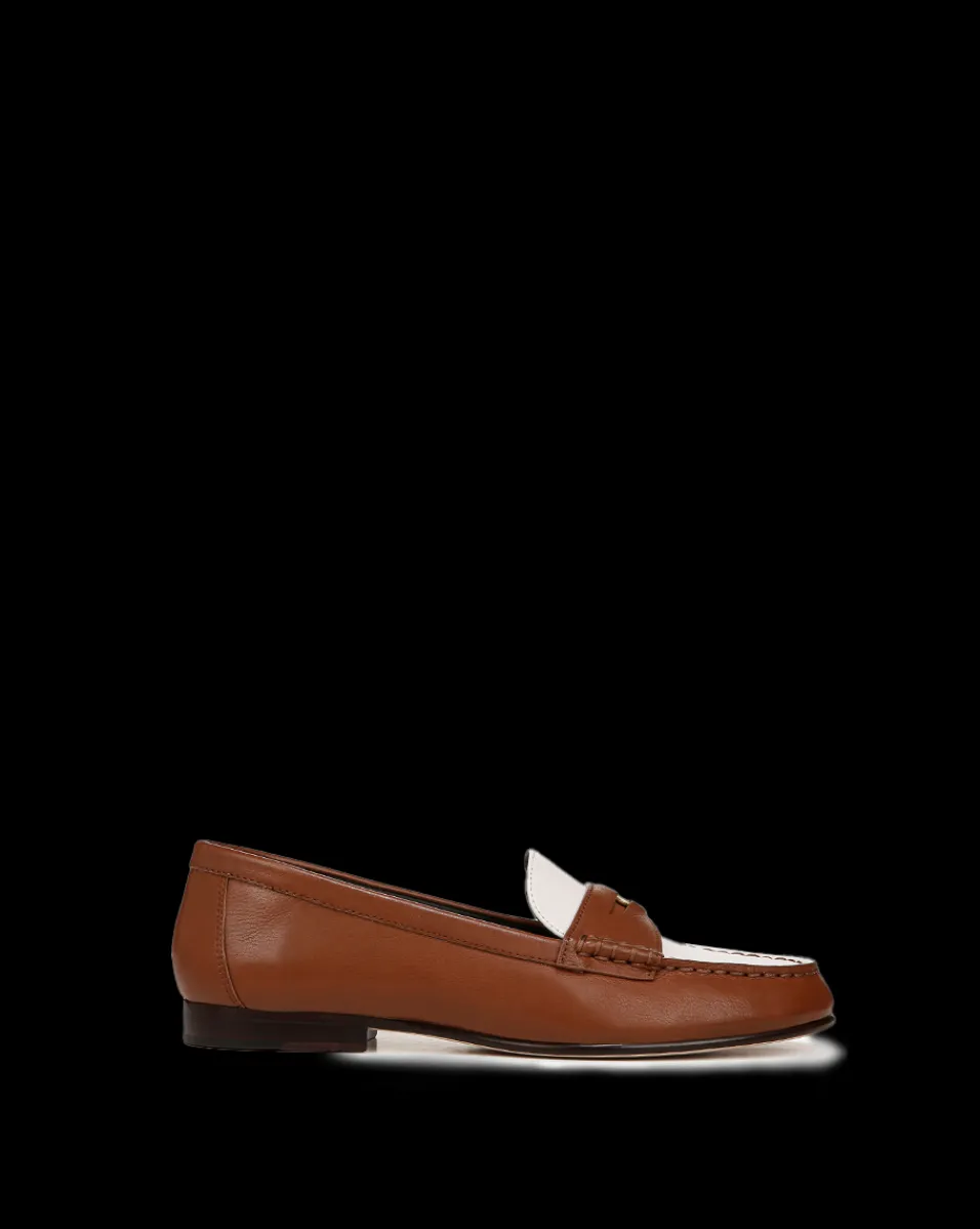Penny Leather Loafer in>Veronica Beard Hot