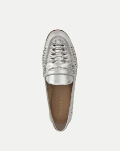 Penny Woven Metallic Leather Loafer><noscript><img width=