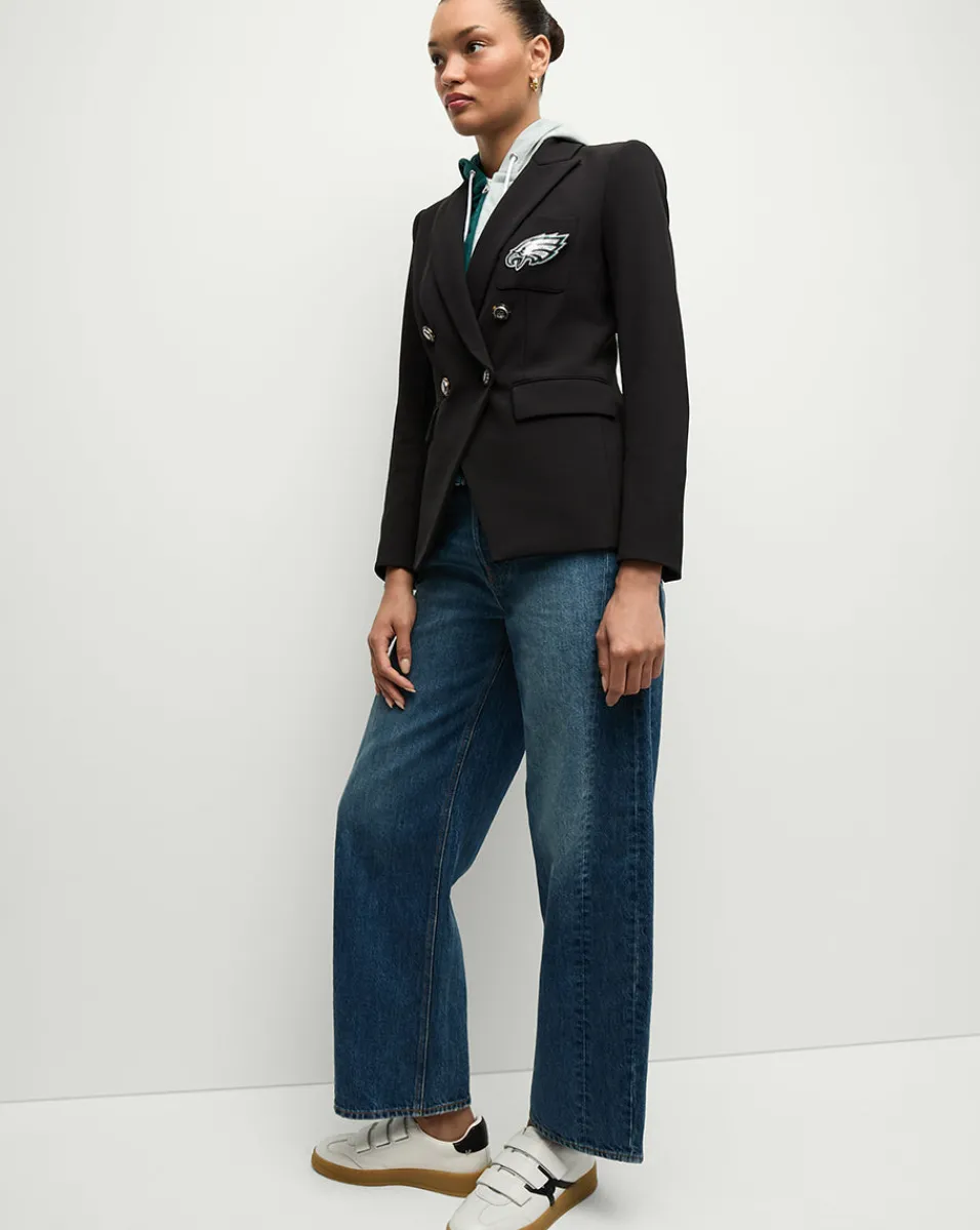 Philadelphia Eagles Dickey Jacket in Black/Silver>Veronica Beard Best