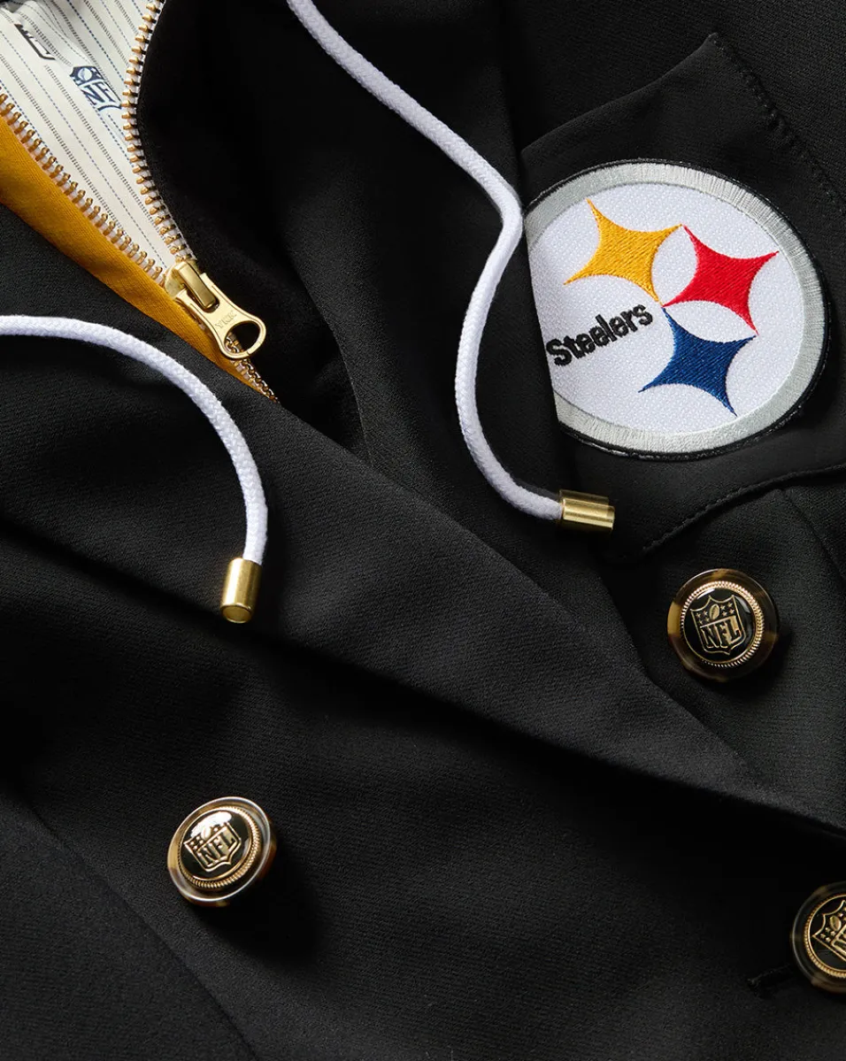 Pittsburgh Steelers Dickey Jacket in Black/Gold>Veronica Beard New