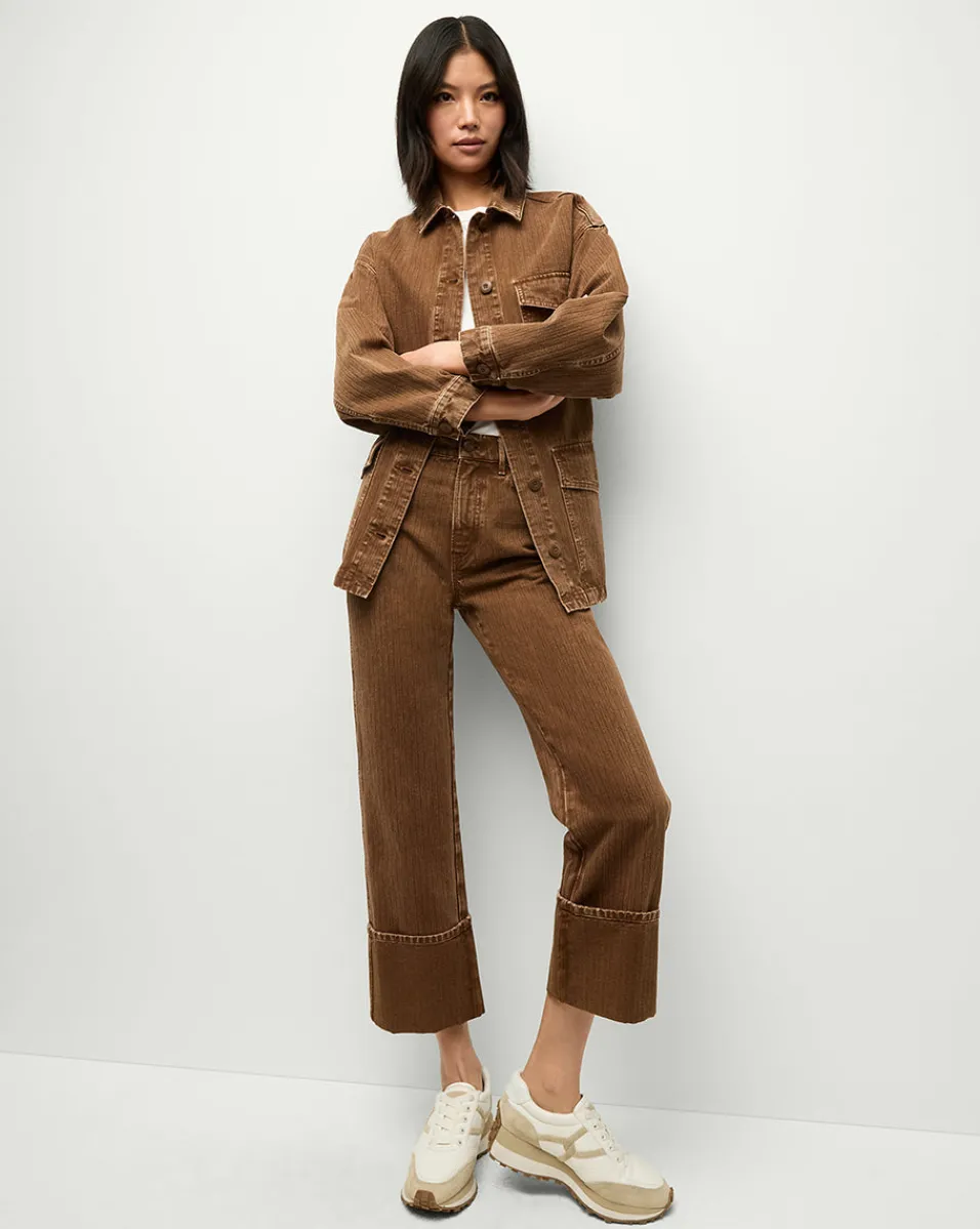 Ramone Denim Chore Jacket in Brown>Veronica Beard Online