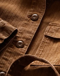 Ramone Denim Chore Jacket in Brown><noscript><img width=