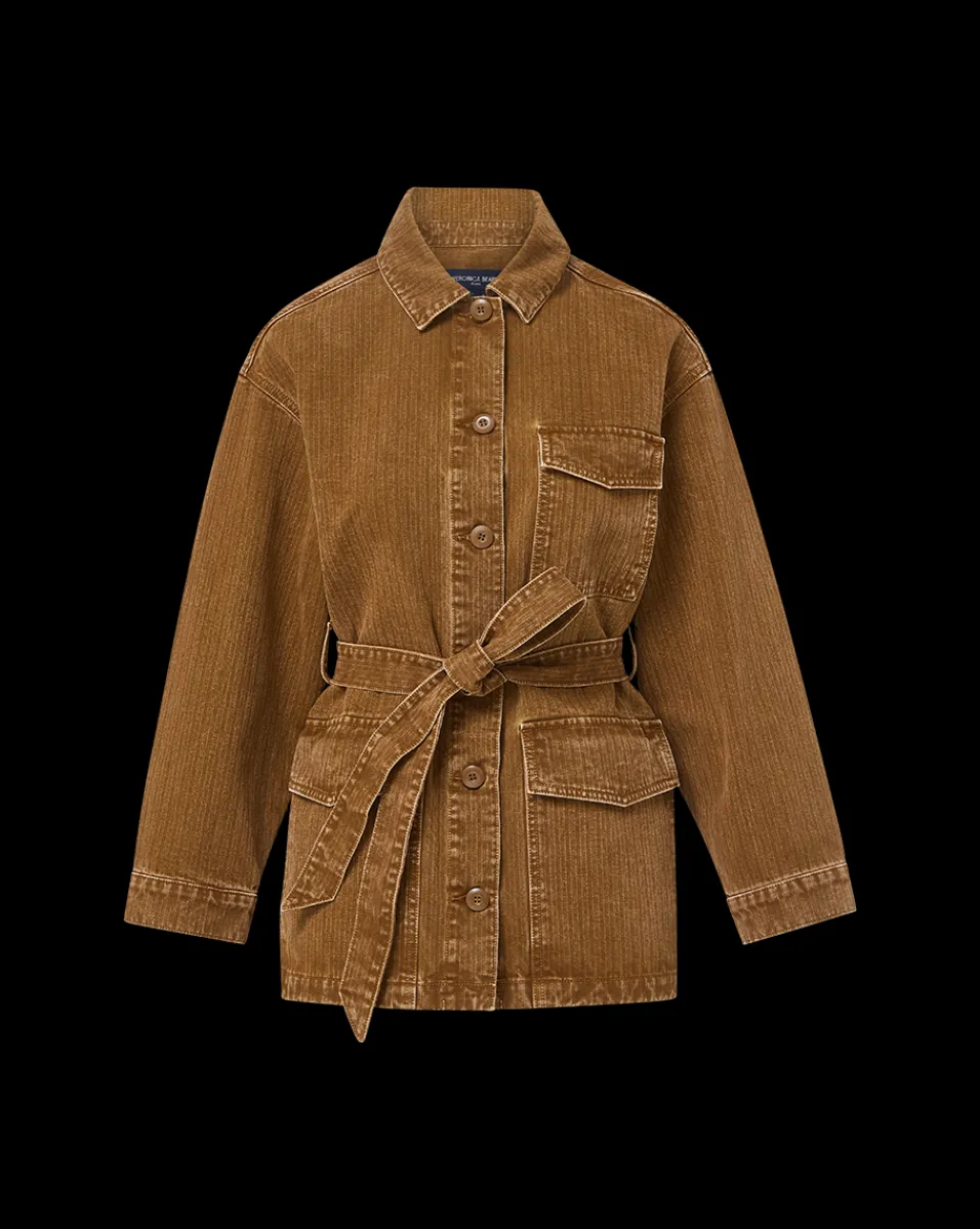 Ramone Denim Chore Jacket in Brown>Veronica Beard Online