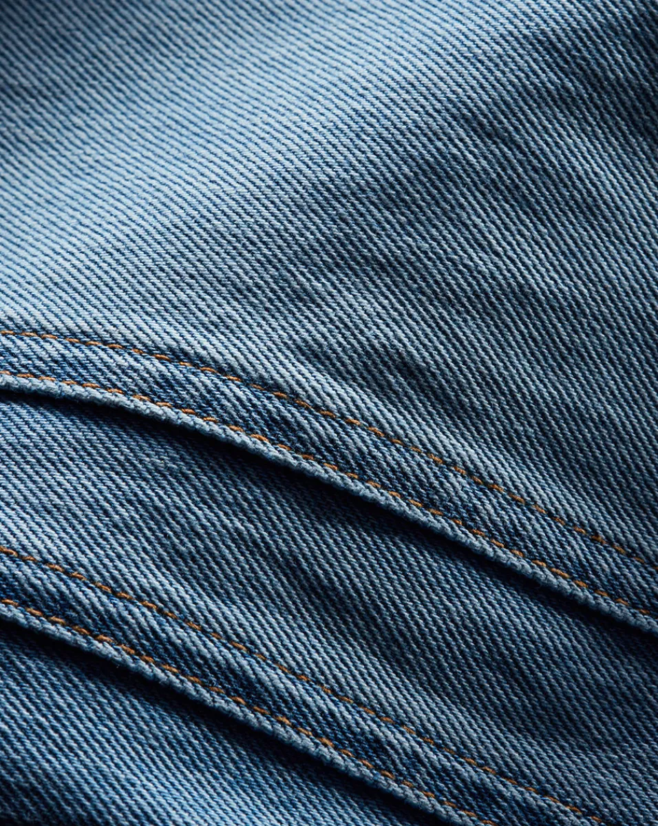 Raundi Double-Seam Denim Skirt in>Veronica Beard Sale