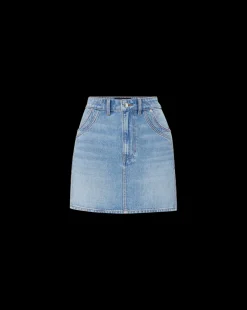 Raundi Double-Seam Denim Skirt in><noscript><img width=