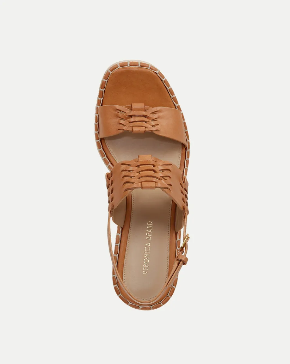 Riya Raffia Wedge Sandal in>Veronica Beard Sale
