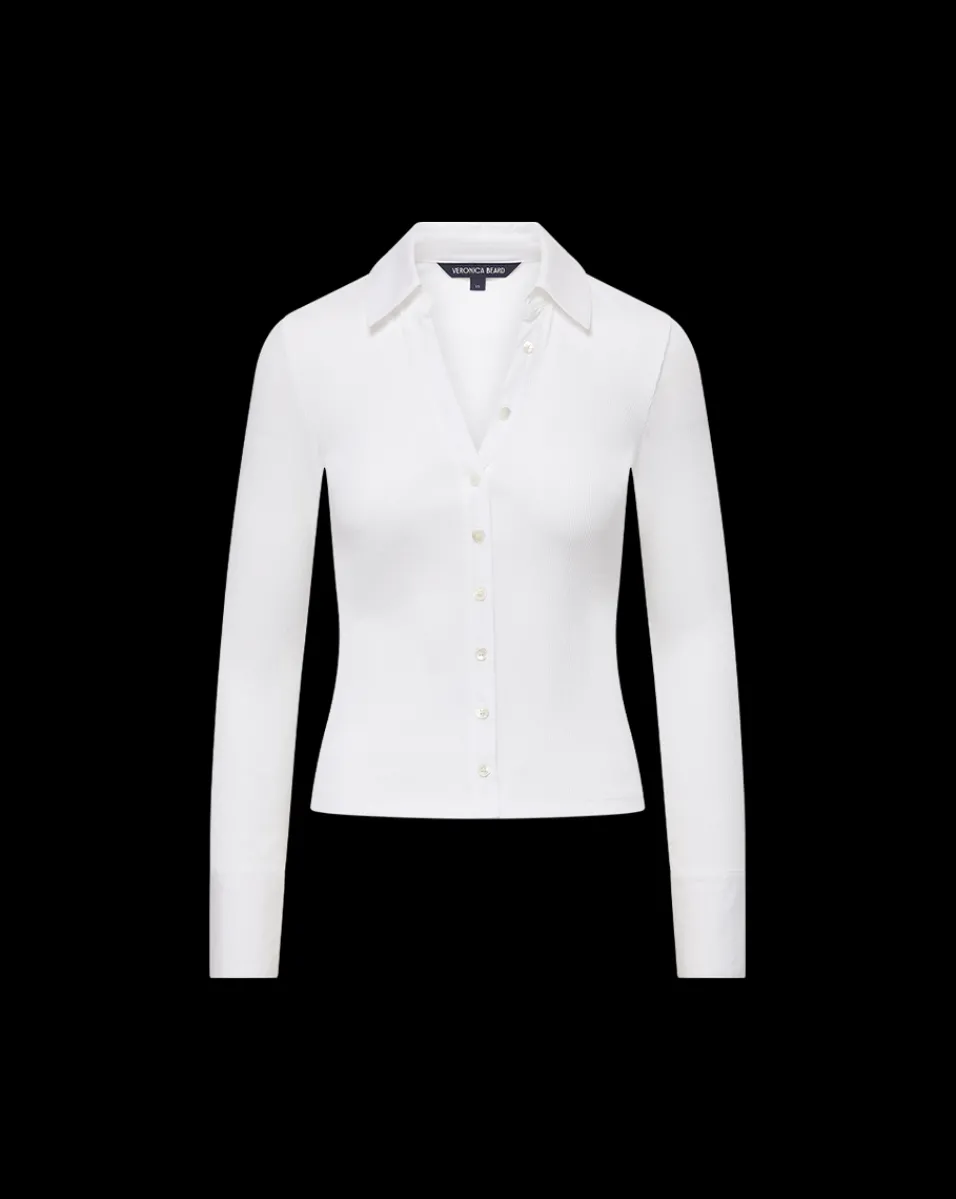Scottie Button-Down Shirt in>Veronica Beard Sale