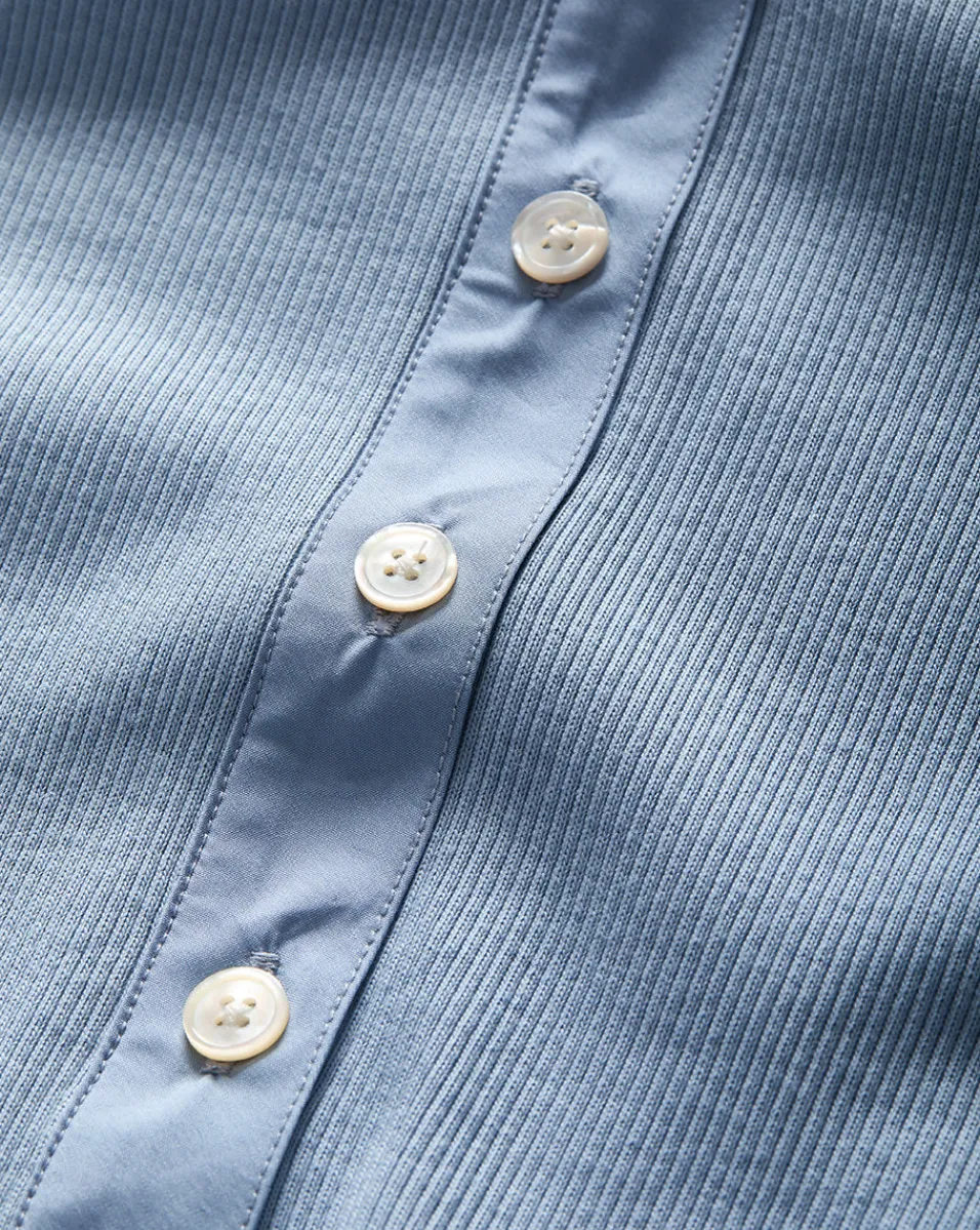 Scottie Button-Down Shirt in Smoke Blue>Veronica Beard Best