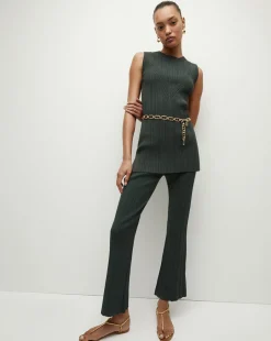 Semma Rib-Knit Tank in Forest Green><noscript><img width=