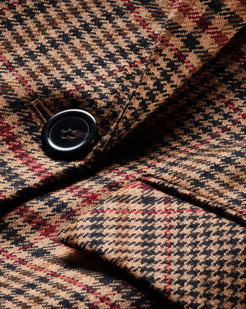 Sevyn Plaid Dickey Jacket in Camel & Black>Veronica Beard Discount