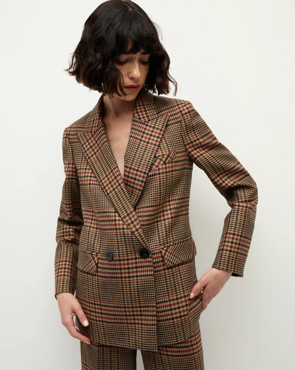 Sevyn Plaid Dickey Jacket in Camel & Black>Veronica Beard Discount