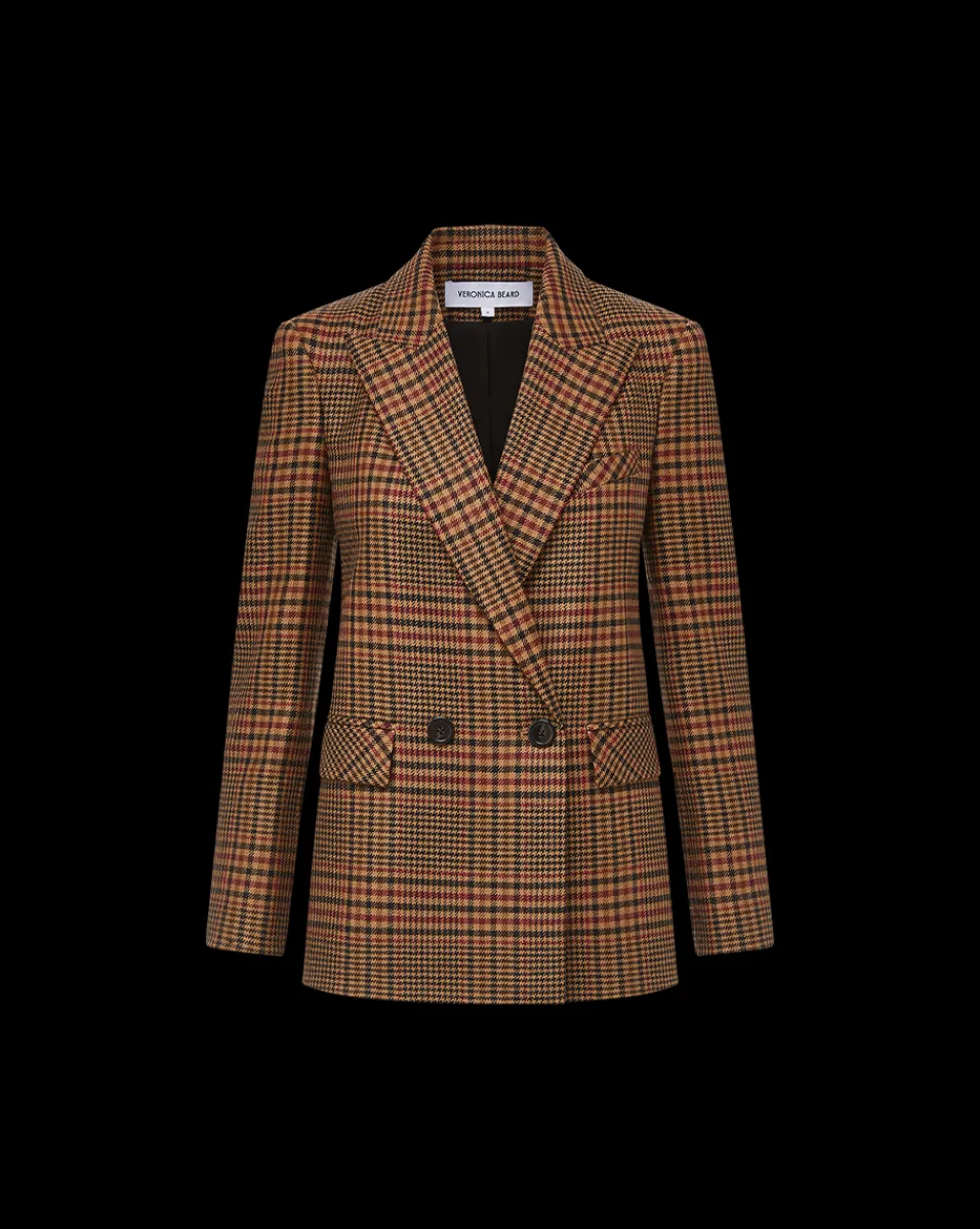 Sevyn Plaid Dickey Jacket in Camel & Black>Veronica Beard Discount