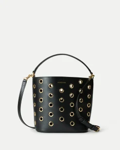 Small Grommet Feedbag in Black>Veronica Beard Sale