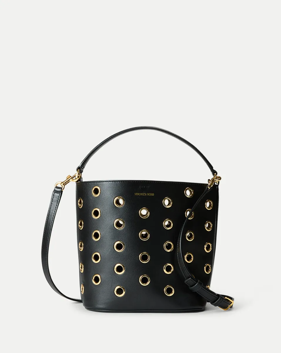 Small Grommet Feedbag in Black>Veronica Beard Sale