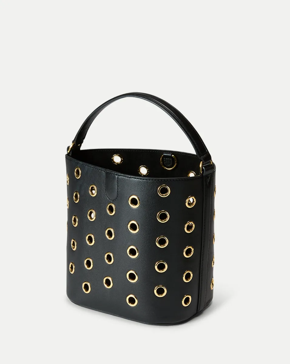 Small Grommet Feedbag in Black>Veronica Beard Sale