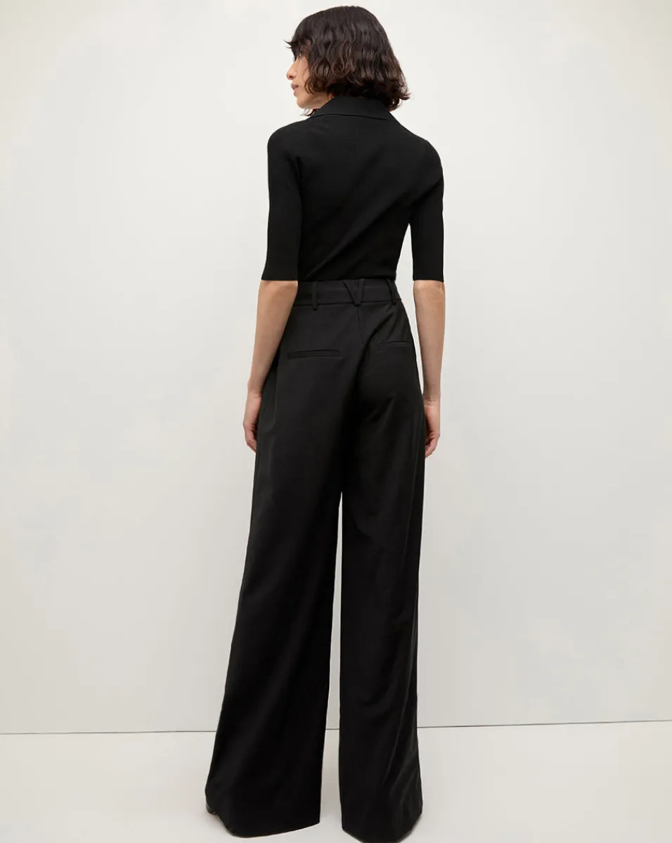 Sonia Wide Leg Tailored Pant in>Veronica Beard Hot