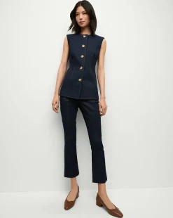 Tani Denim Pant in Dark Oxford>Veronica Beard