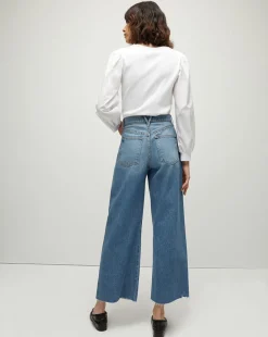 Taylor Cropped Wide-Leg Jean in Enough Said><noscript><img width=
