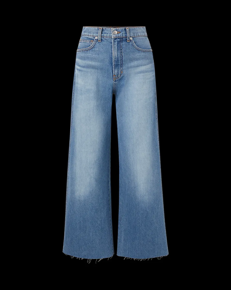 Taylor Cropped Wide-Leg Jean in Enough Said>Veronica Beard Hot