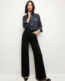 Taylor High Rise Wide Leg in>Veronica Beard Clearance