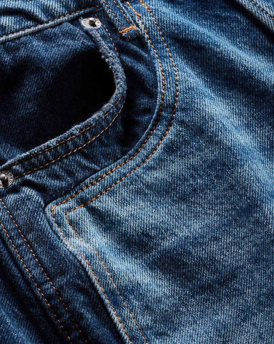 Taylor Two-Tone Cropped Wide-Leg Jean in Blue>Veronica Beard Best