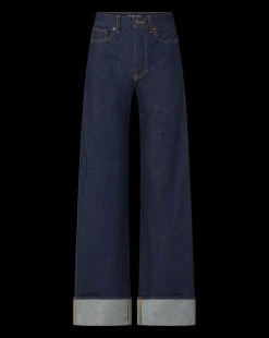 Taylor Wide-Leg Jean | Cuffed Jean in Dark Wash><noscript><img width=