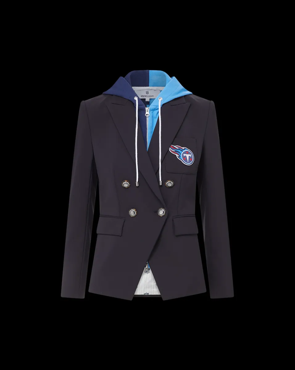 Tennessee Titans Dickey Jacket in Navy/Silver>Veronica Beard New