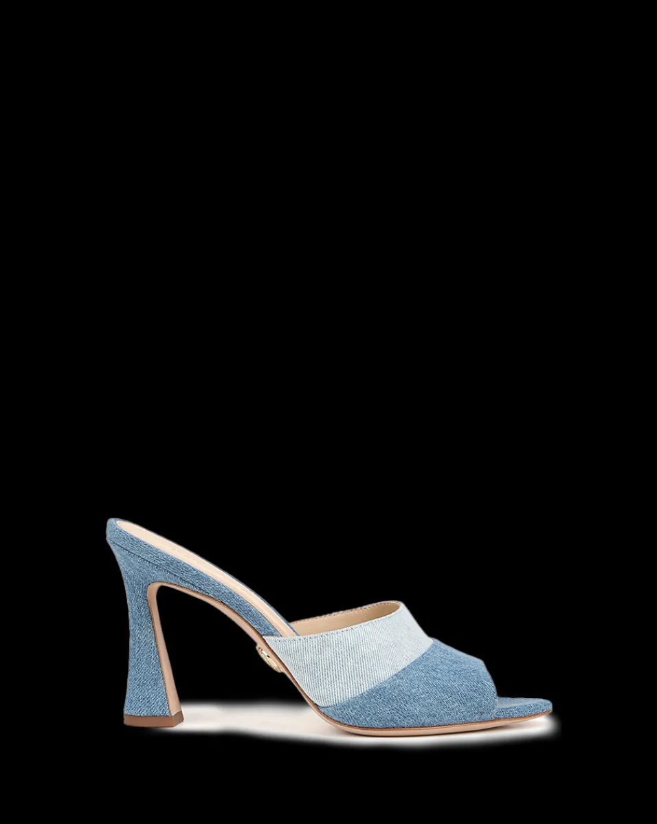 Thora Denim Mule in>Veronica Beard