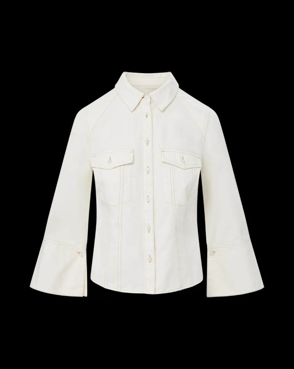 Tivi Denim Shirt in>Veronica Beard Discount
