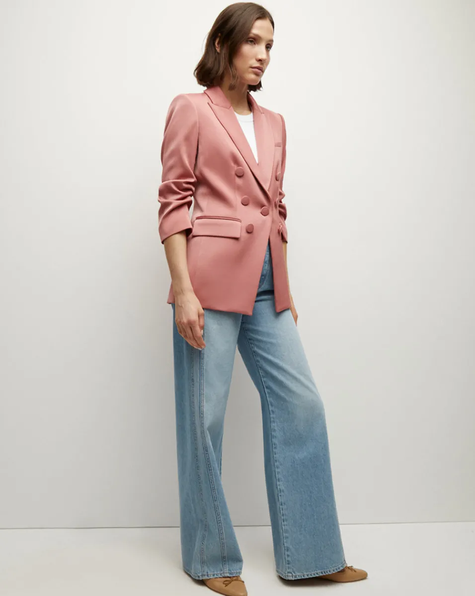Tomi Satin Dickey Jacket in>Veronica Beard Outlet