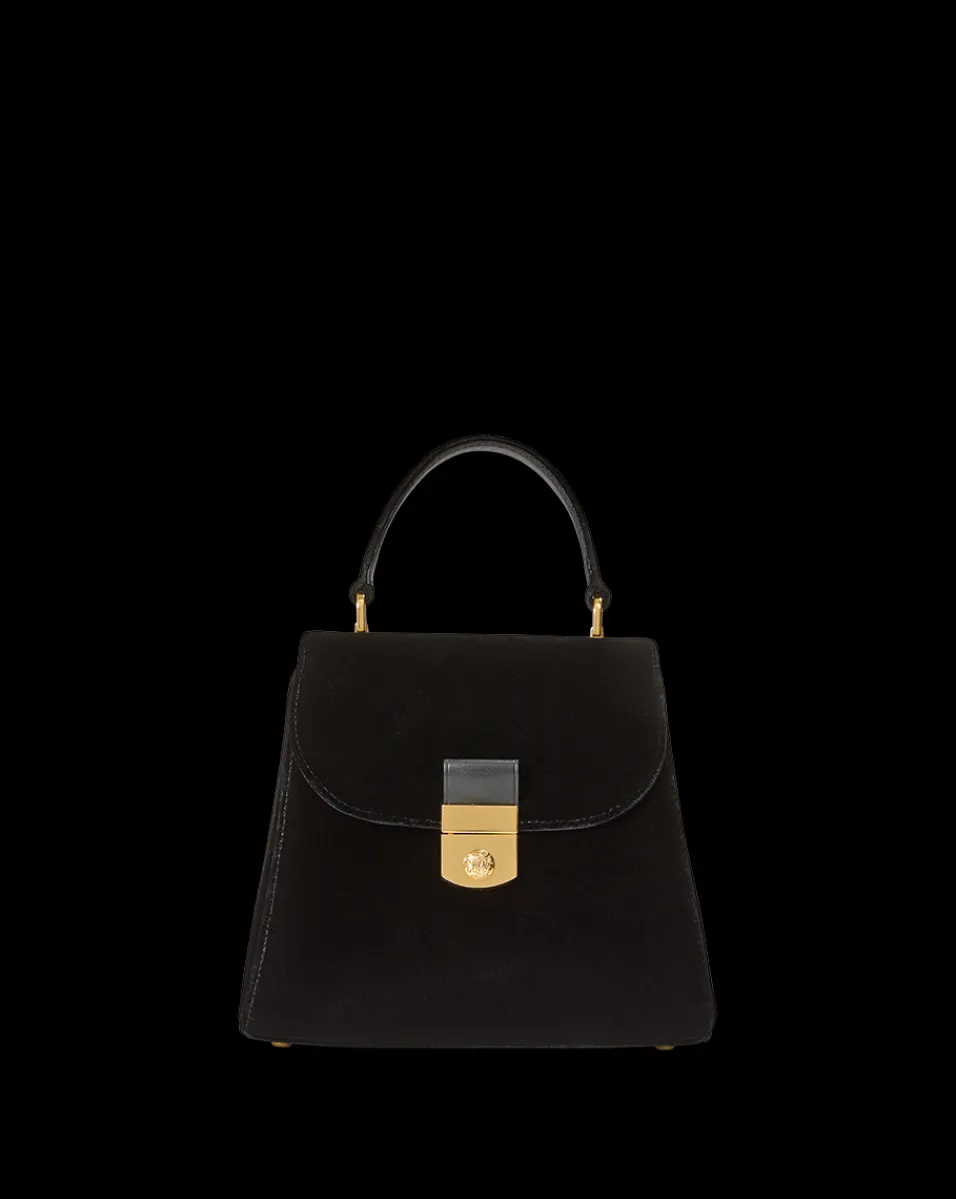 Velvet Crest Lock Top Handle Bag in x Poppy Delevingne>Veronica Beard Outlet