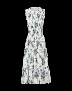 Verena Cotton Dress in Off-White Multi><noscript><img width=