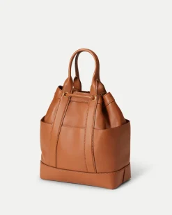 Goody Bag in Tan Leather><noscript><img width=