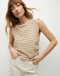 Vinci Striped Muscle Tank>Veronica Beard