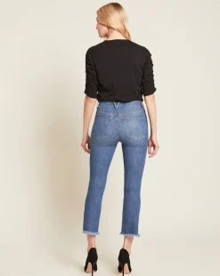 Waldorf Ruched-Sleeve Tee><noscript><img width=