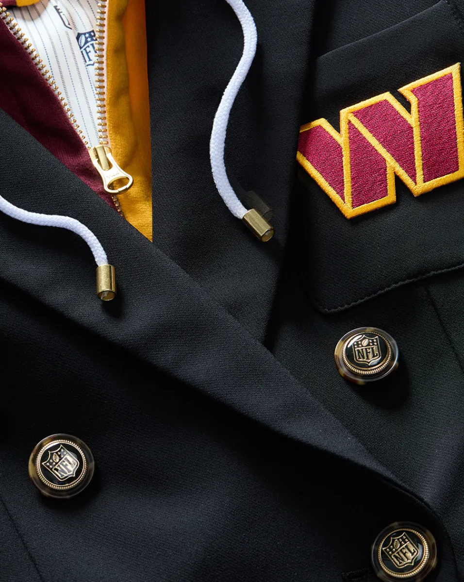 Washington Commanders Dickey Jacket in Black/Gold>Veronica Beard Outlet