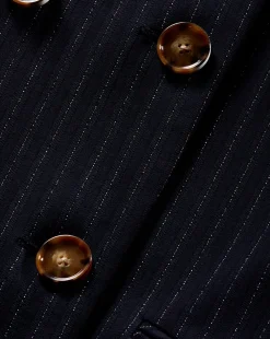 Winslow Pinstripe Collarless Jacket><noscript><img width=
