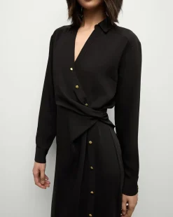 Wright Midi Dress in | Shirt Dress>Veronica Beard Sale