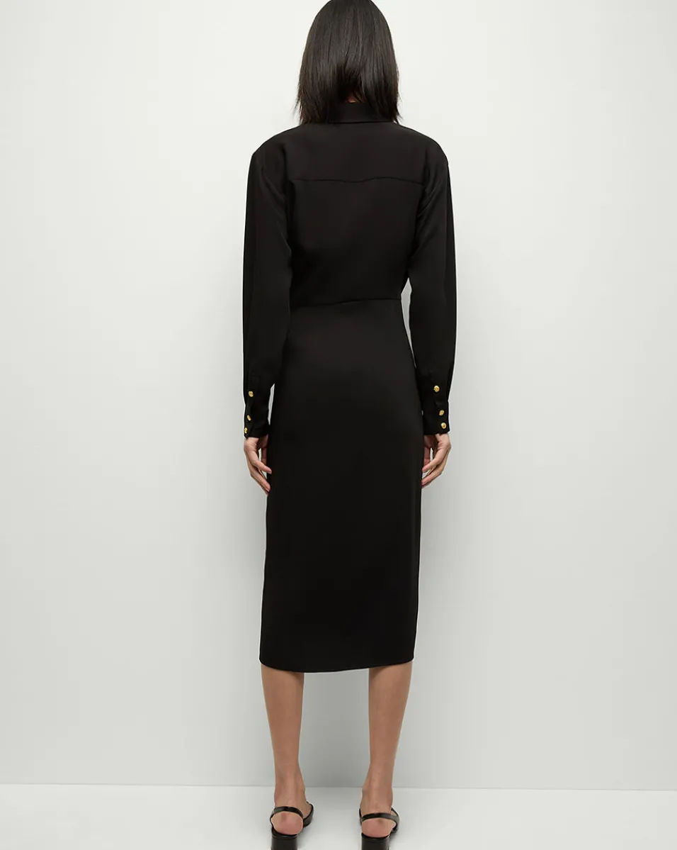 Wright Midi Dress in | Shirt Dress>Veronica Beard Sale