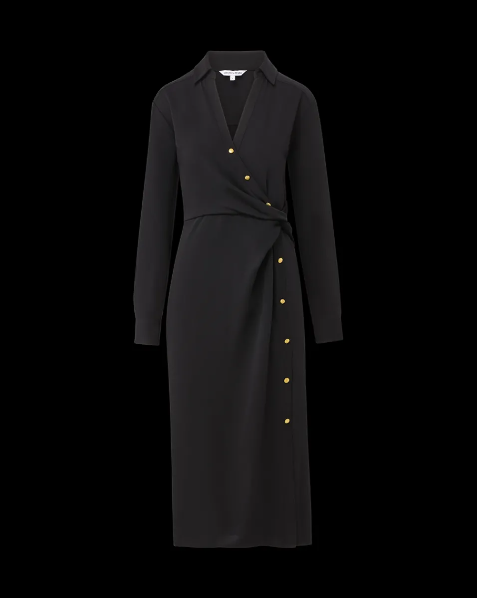 Wright Midi Dress in | Shirt Dress>Veronica Beard Sale